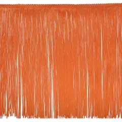 12" Chainette Fringe Trim, Polyester, Decorative, Versatile for Costumes Orange