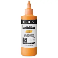 Blick Artists&rsquo; Fluid Acrylic - Fluorescent Orange, 200 ml