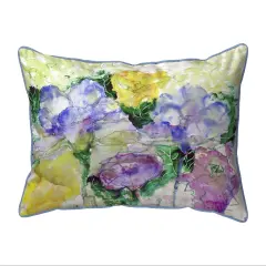 Betsy Drake Watercolor Garden Large Indoor/Outdoor Pillow 16x20 Multicolor