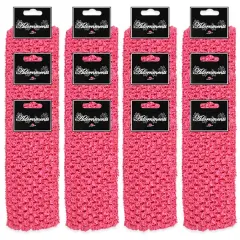Pack of 12 2 3/4" Crochet Headband Hot Pink