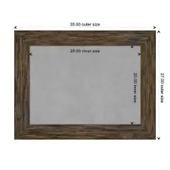 Fencepost Wood Framed Magnetic Board Fencepost Brown