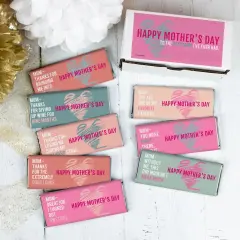 Mother's Day Candy Gift - Hershey's Chocolate Bar Gift Box (8 bars/box) - Pink - By Just Candy