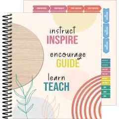 Carson Dellosa True to You Teacher Planner 2025-2026, Undated 8" x 11" Lesson Plan Book With Stickers, Class Schedule, Weekly Calendar School Supplies, Homeschool Essentials and Classroom Must Haves