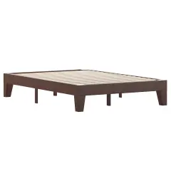 Merrick Lane Eduardo Platform Bed Frame, Solid Wood Platform Bed Frame With Slatted Support, No Box Spring Needed