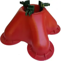 Northlight Red Christmas Tree Stand with Clamping System - For Live Trees up to 7'