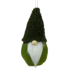 Northlight Plush Mini Gnome Christmas Ornament - 7" - Green