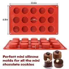3 Pieces Small Round Cylinder Silicone Mold for Chocolate Candy, Fat Bombs Keto Snacks,Hard Candy, Pralines Gummy, Ganache, Ice Cubes,Jelly Mold