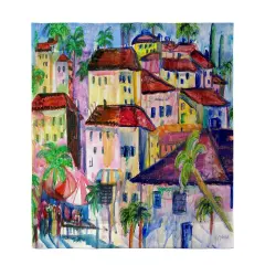 Betsy Drake Fun City I Outdoor Wall Hanging 24x30