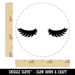 Luscious Plump Eyelashes Self-Inking Rubber Stamp Ink Stamper for Stamping Crafting Planners Fuchsia