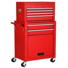 Rolling Cabinet Storage Chest Box Garage Toolbox Organizer Red