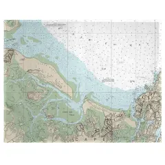 Betsy Drake Essex Bay and Essex River, MA Nautical Map Place Mat Set of 4