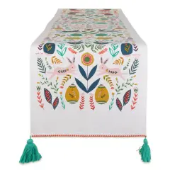 DII Easter Garden Embellished Table Runner 14x108
