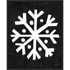 Christmas Whimsy Snowflake by Michael Mullan Canvas Art Framed