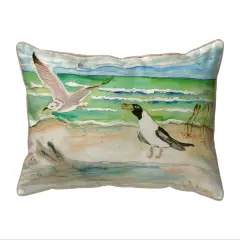 Betsy Drake Seagulls Extra Large 20 X 24 Indoor / Outdoor Pillow