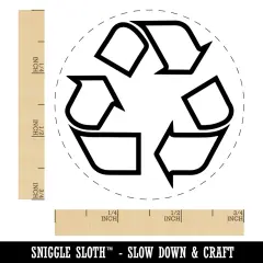 Recycle Symbol Outline Rubber Stamp for Stamping Crafting Planners