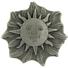 Sun Face Pin 1"