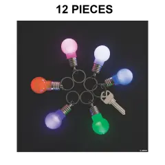 Light-Up Lightbulb Keychains - 12 Pc.