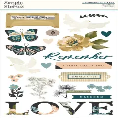 Remember Chipboard Stickers-6"X12"