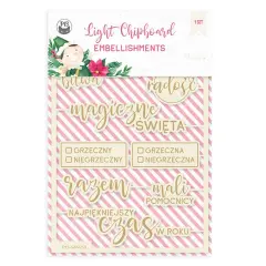 Santa's Workshop Light Chipboard Embellishments 4"x6" 10/Pkg