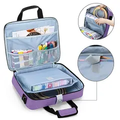 Embroidery Project Bag, Embroidery Kits Storage Bag (Bag Only), Purple