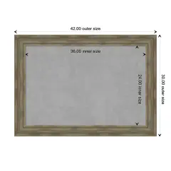 Alexandria Wood Framed Magnetic Board Alexandria Greywash
