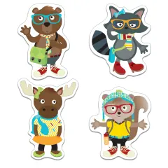 Carson Dellosa &ndash; Hipster Pals Colorful Cut-Outs, Classroom D&eacute;cor, 36 Pieces