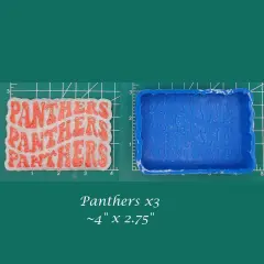 Panthers 3x Retro Font School Mascot Silicone Freshie Mold