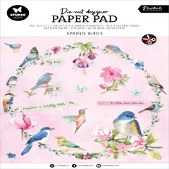Studio Light Essentials Die-Cut Paper Pad 11.5"X8"32/Pkg-Nr. 144, Spring Birds