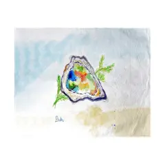Betsy Drake Colorful Oyster Beach Towel Multicolor