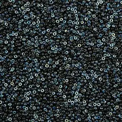 Miyuki 250g Opaque Round Rocailles Seed Beads, 11/0 Black AB #4555