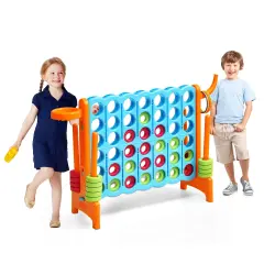 2.5Ft 4-to-Score Giant Game Set Perfect for Indoor-Outdoor Use Orange