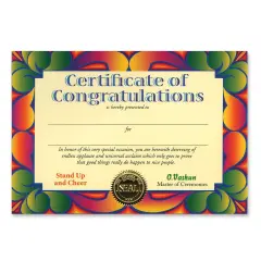 Certificate Of Congratulations (Pack of 6)