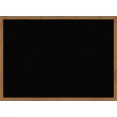 Carlisle Narrow Wood Framed Corkboard, Black Cork