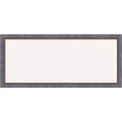 Two Tone Wood Framed Corkboard, White Cork Blue Copper