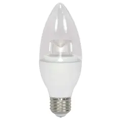 Satco 4.5W B11 Torpedo, Candelabra LED 300Lm 3000K Warm White E26 Base Bulb