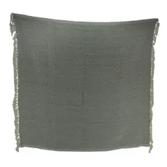 2-Tone Cotton Zig Zag Striped Fringed Throw Blanket