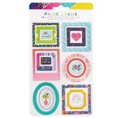 Paige Evans Blooming Wild Chipboard Mini Frames-18/Pkg