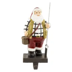 Northlight 8.5" Rustic Fisherman Santa Christmas Stocking Holder White
