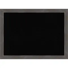 Woodridge Rustic Grey Wood Framed Corkboard, Black Cork