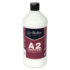 Chroma A2 Student Acrylics - Titanium White, 1 L, Bottle