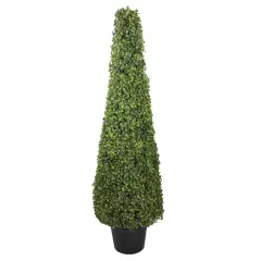 Northlight Two Tone Artificial Boxwood Topiary Potted Tree - 45" Green