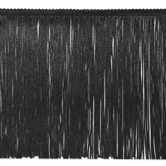 20 Yards of 6" Chainette Fringe Trim | 20 yard cut Black