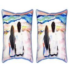 Pair of Betsy Drakeand Noland Large Indoor/Outdoor Pillows 16x20