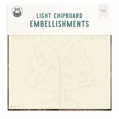 Santa's Workshop Light Chipboard 3D Base 8"X8"-Christmas Tree