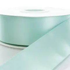 2.25" Double Faced Satin Ribbon Aqua