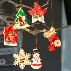 Kitcheniva Luminous Hanging Ornaments Christmas Tree Decorations 6 Pack