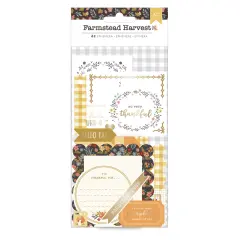 American Crafts Farmstead Harvest Ephemera Die-Cuts 62/Pkg-Journaling - Gold Foil