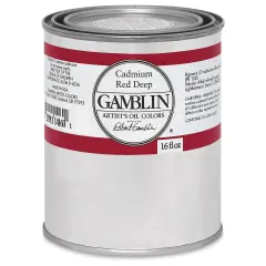 Gamblin Artist's Oil Color - Cadmium Red Deep, 16 oz Can