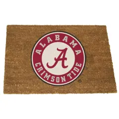Memory Company NCAA Alabama Crimson Tide Rectangular Coir Door Mat 29.5" x 19.5" Brown