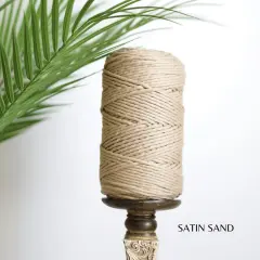 3mm EGYPTIAN GIZA COTTON | Single Strand Macrame Cord Satin Sand